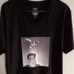 Stylized Graphite John Cardiel Black V- Neck Tee